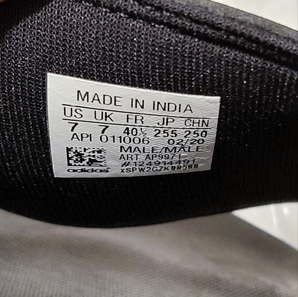 NEW Sz Men 6-13 | Women 7-14 Adidas Comfort Slides in Black with White Stripes - Picture 8 of 10